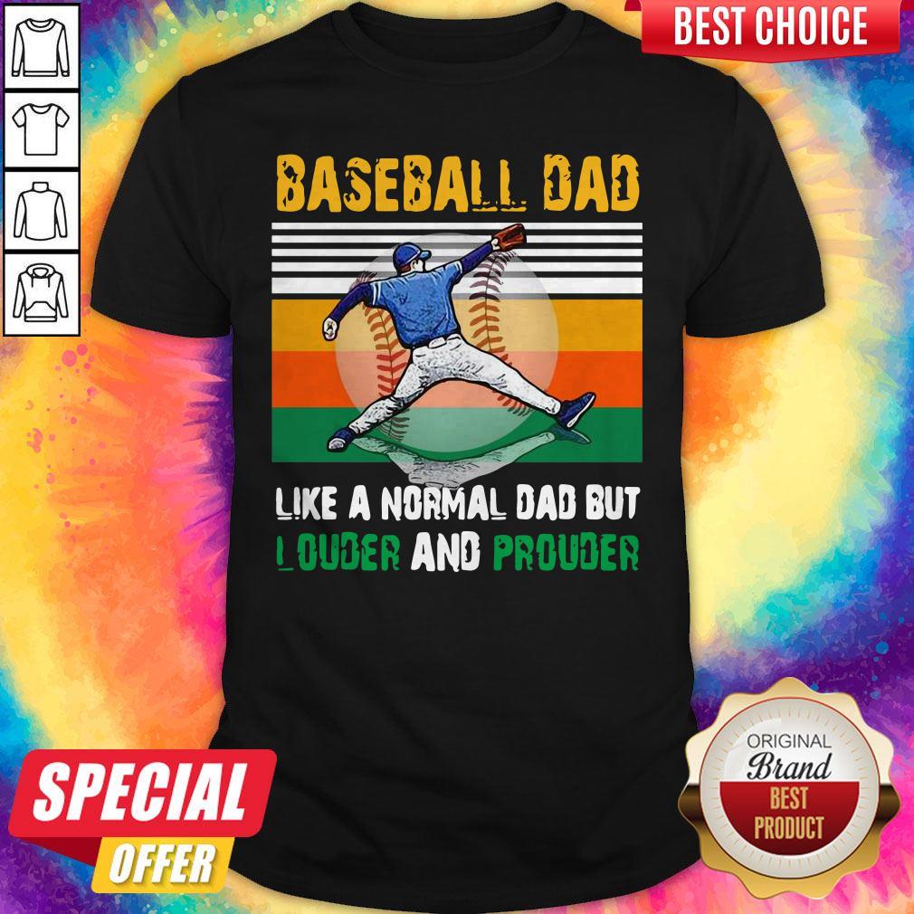 Good Baseball Dad Like A Regular Dad But Cooler Vintage Shirt