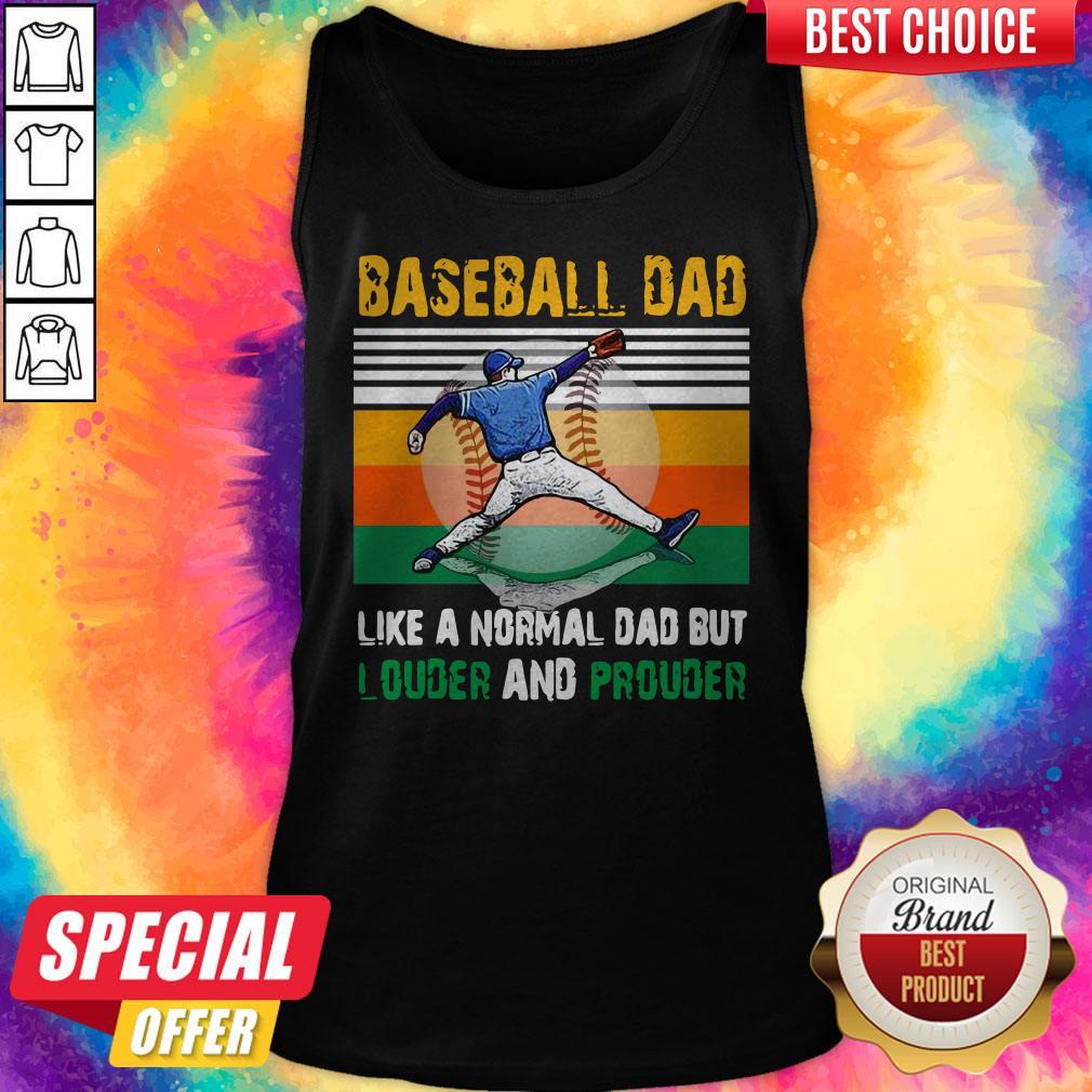 Good Baseball Dad Like A Regular Dad But Cooler Vintage Shirt - Image 3