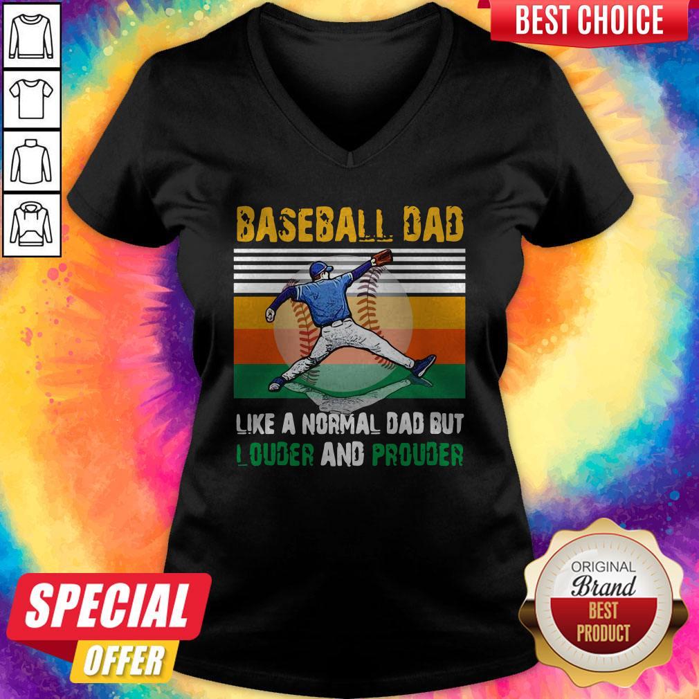 Good Baseball Dad Like A Regular Dad But Cooler Vintage Shirt - Image 2
