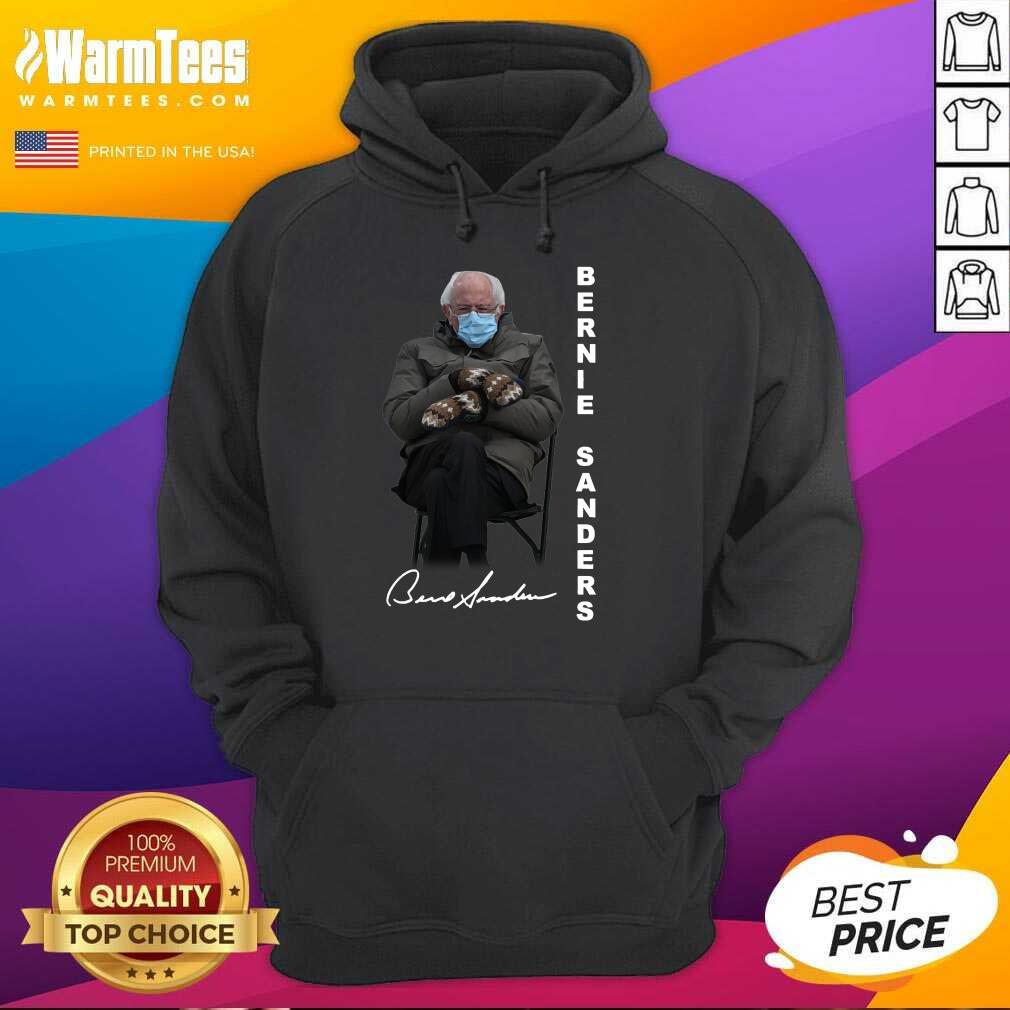Good Bernie Sanders Sitting Inauguration Meme Mittens Signature Shirt - Image 2