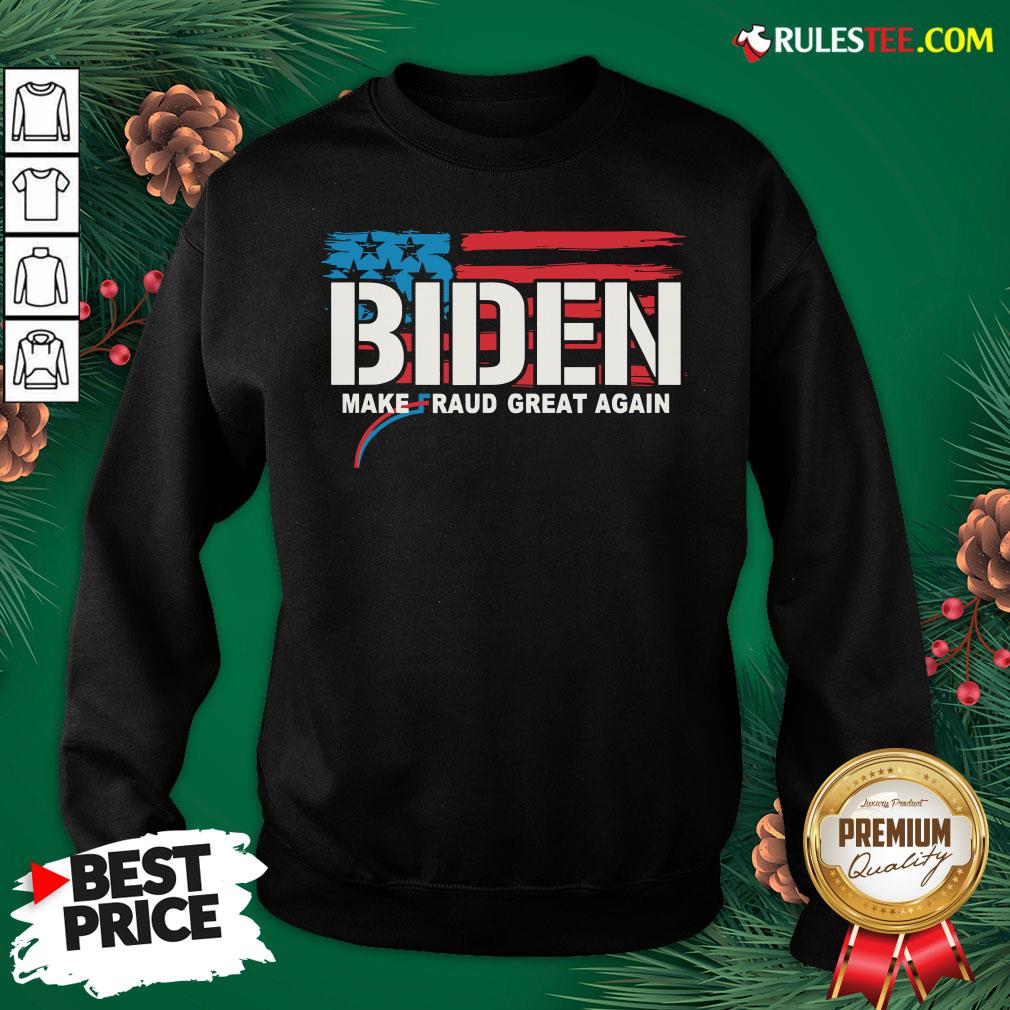 Good Biden Make Fraud Great Again American Flag Shirt - Image 5