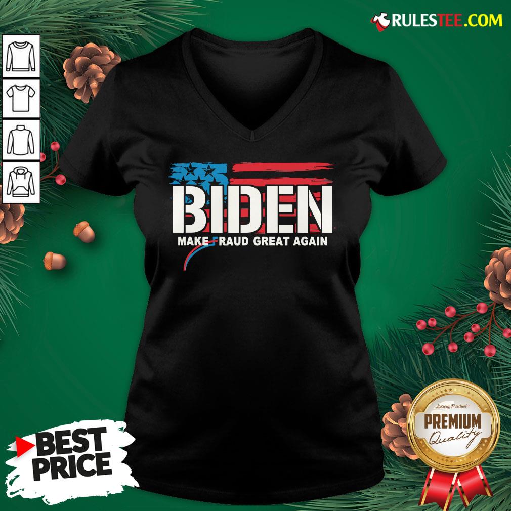 Good Biden Make Fraud Great Again American Flag Shirt - Image 3