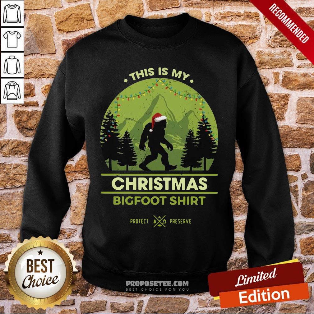 Good Bigfoot Santa This Is My Christmas Bigfoot Shirt - Image 4