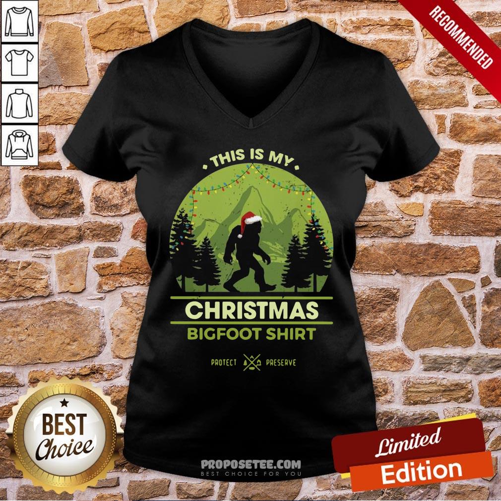Good Bigfoot Santa This Is My Christmas Bigfoot Shirt - Image 2