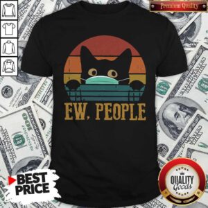 Good Black Cat Face Mask Ew People Vintage Shirt