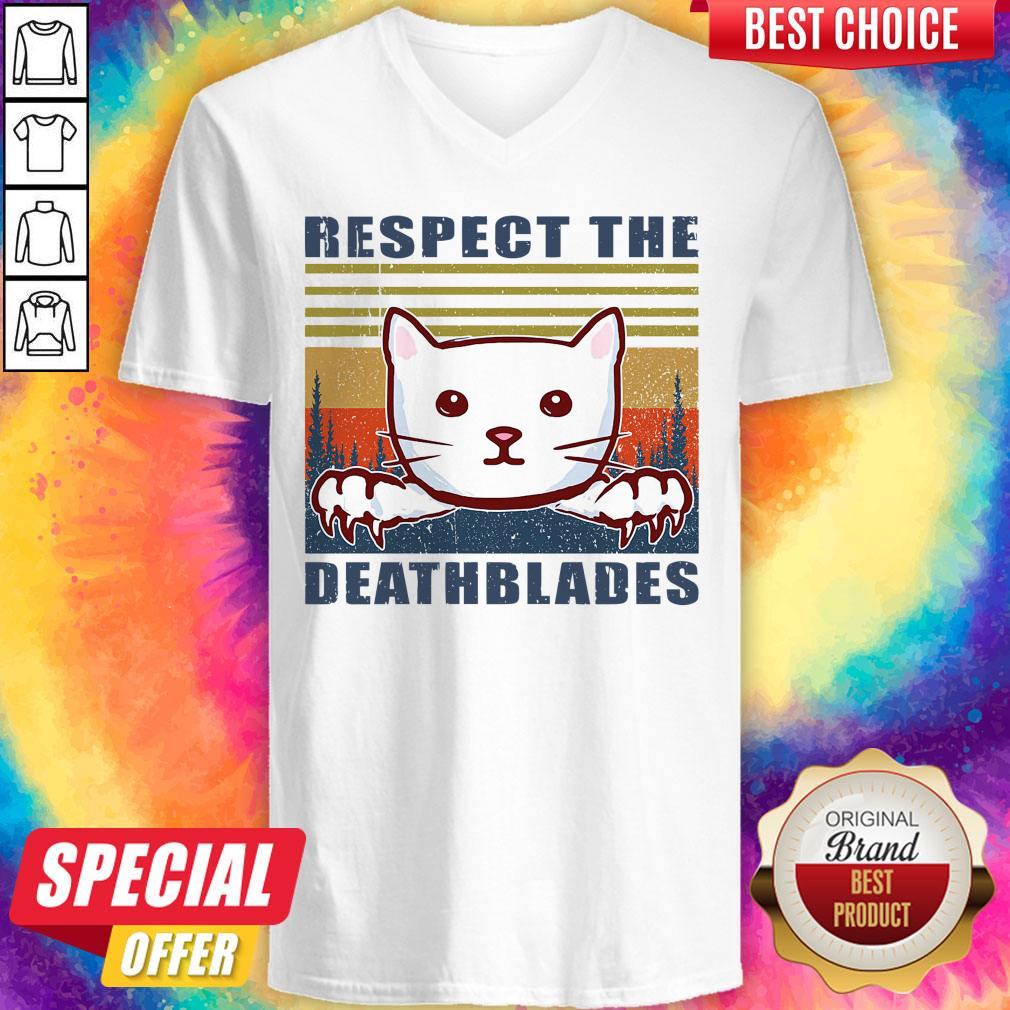 Good Cat Respect The Dreadblades Vintage Shirt - Image 3