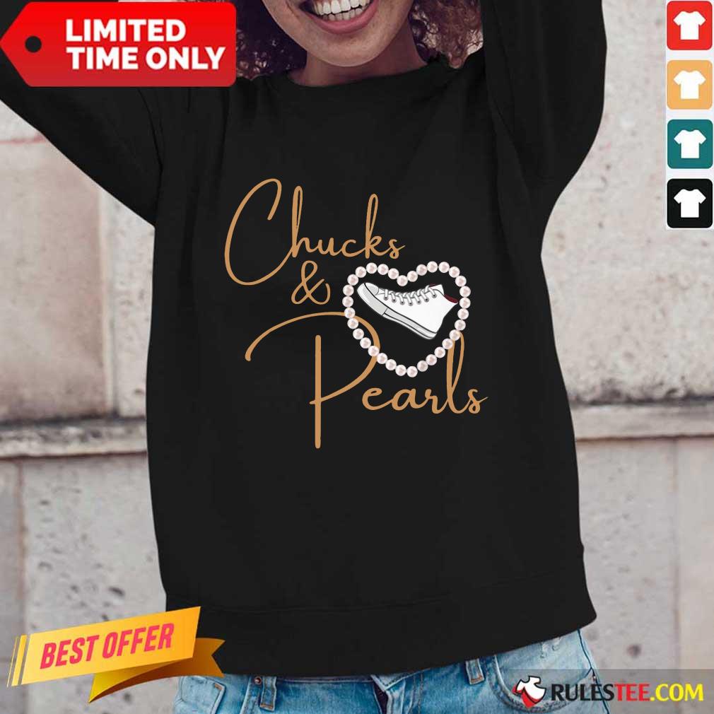 Good Chucks And Pearls 2021 Valentine Heart Shirt - Image 2