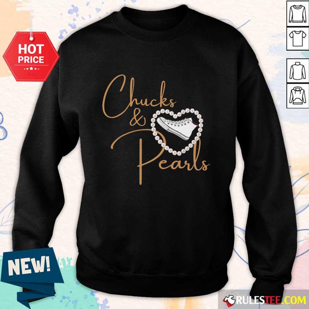 Good Chucks And Pearls 2021 Valentine Heart Shirt - Image 4