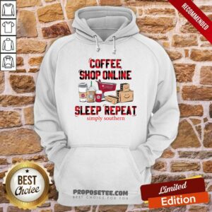 Alternative view of Good Coffee Shop Online Sleep Repeat Shirt