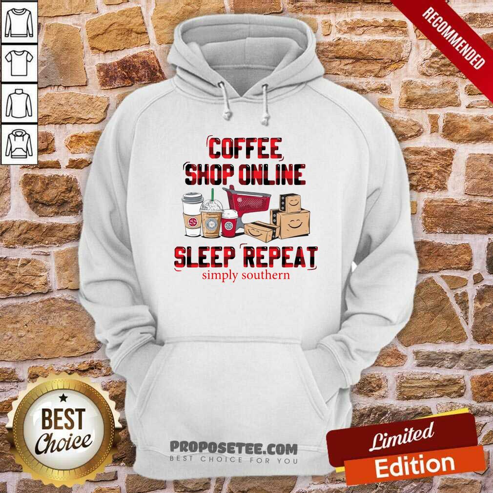 Good Coffee Shop Online Sleep Repeat Shirt - Image 2