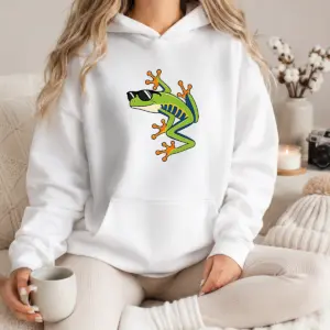 Alternative view of Good Cool Fun Cartoon Frog Sunglasses Summer Beach Shirt