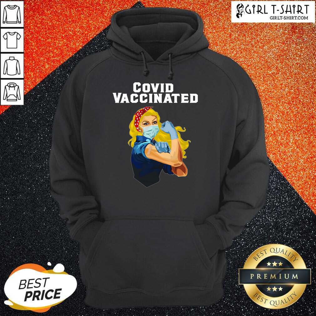 Good Covid Vaccinated Nurse Plus Strong Girl Shirt - Image 3