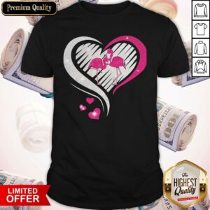 Good Diamond Heart Flamingos Shirt