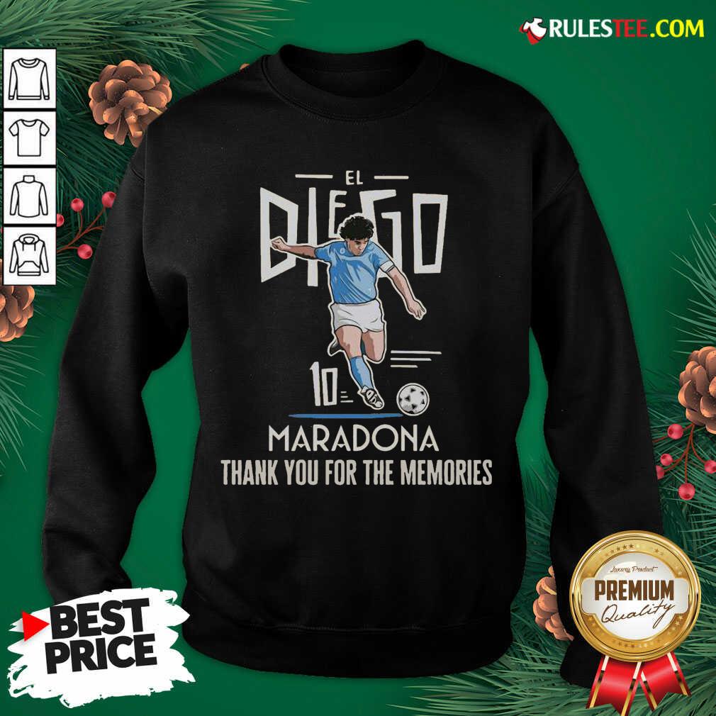 Good Diego Maradona El 10 Thank You For The Memories Shirt - Image 5