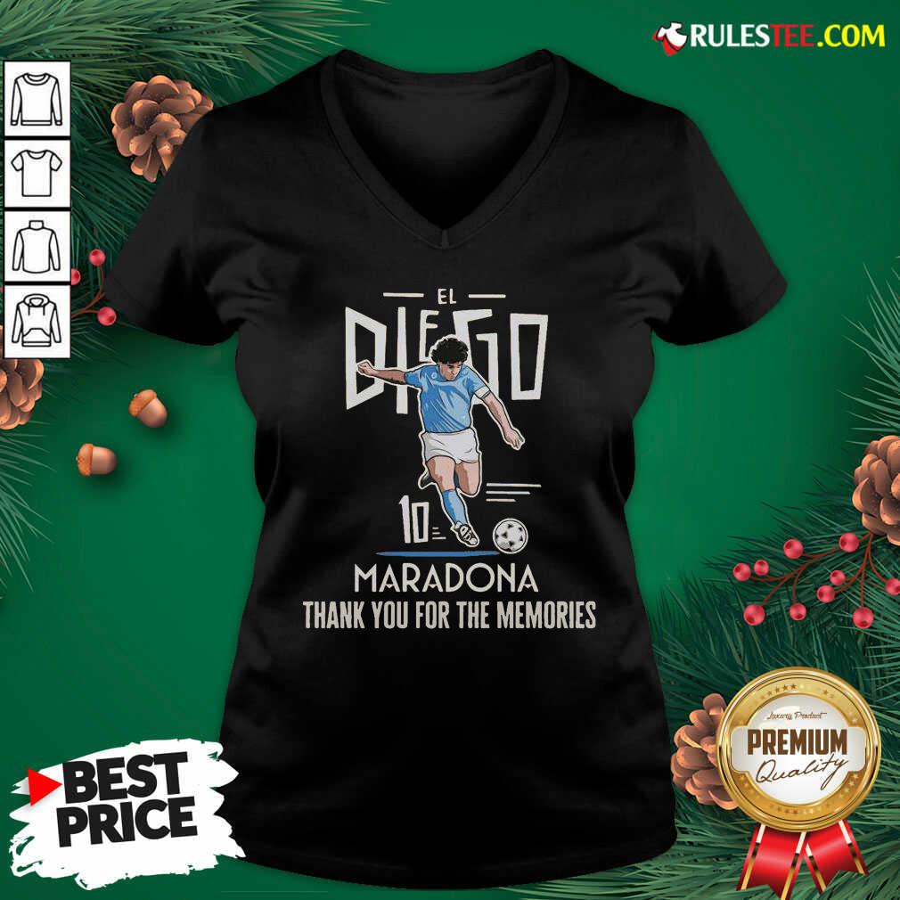 Good Diego Maradona El 10 Thank You For The Memories Shirt - Image 3