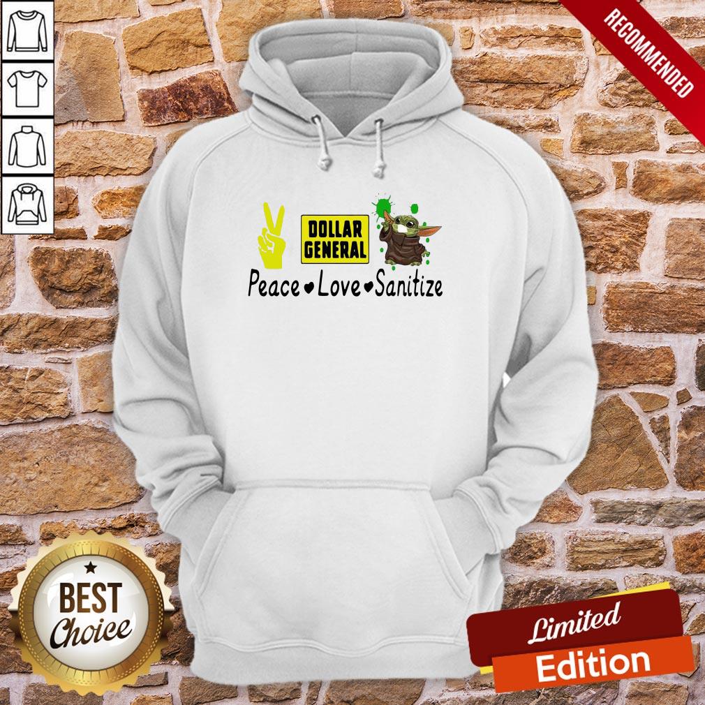 Good Dollar General Peace Love Sanitize Shirt - Image 5