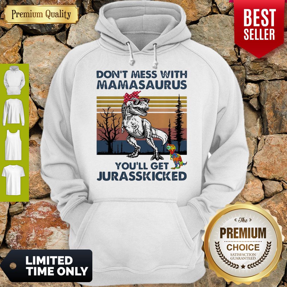 Good Don't Mess With Mamasaurus Youll Get Jurasskicked Autism Vintage Shirt - Image 2
