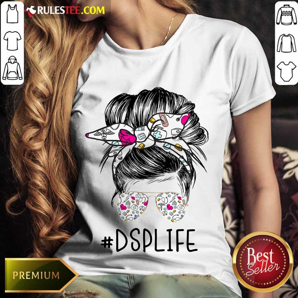 Good DSP Girl Bun Hair Glasses Shirt - Image 4