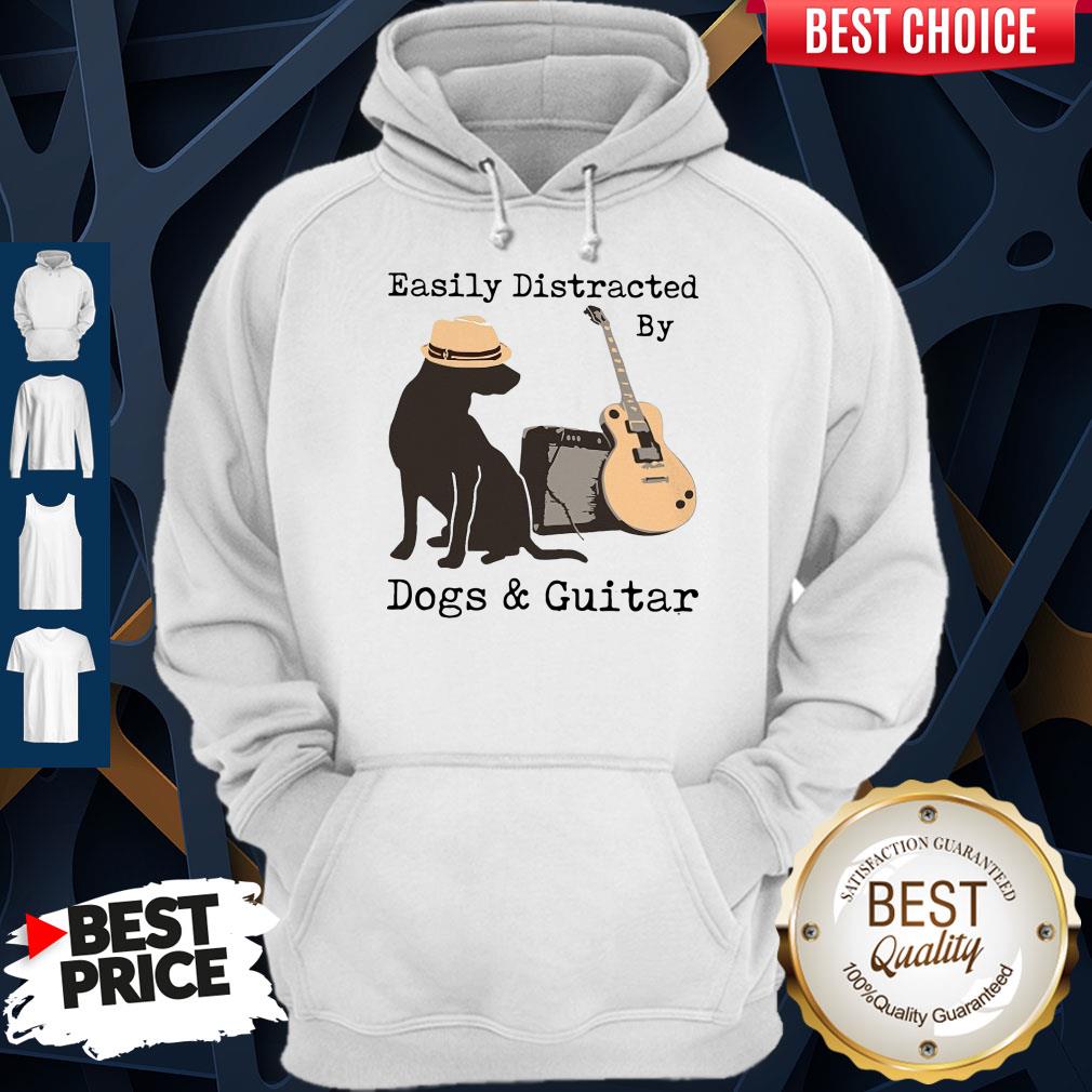 Good Easily Distracted By Guitar And Dogs Shirt - Image 2
