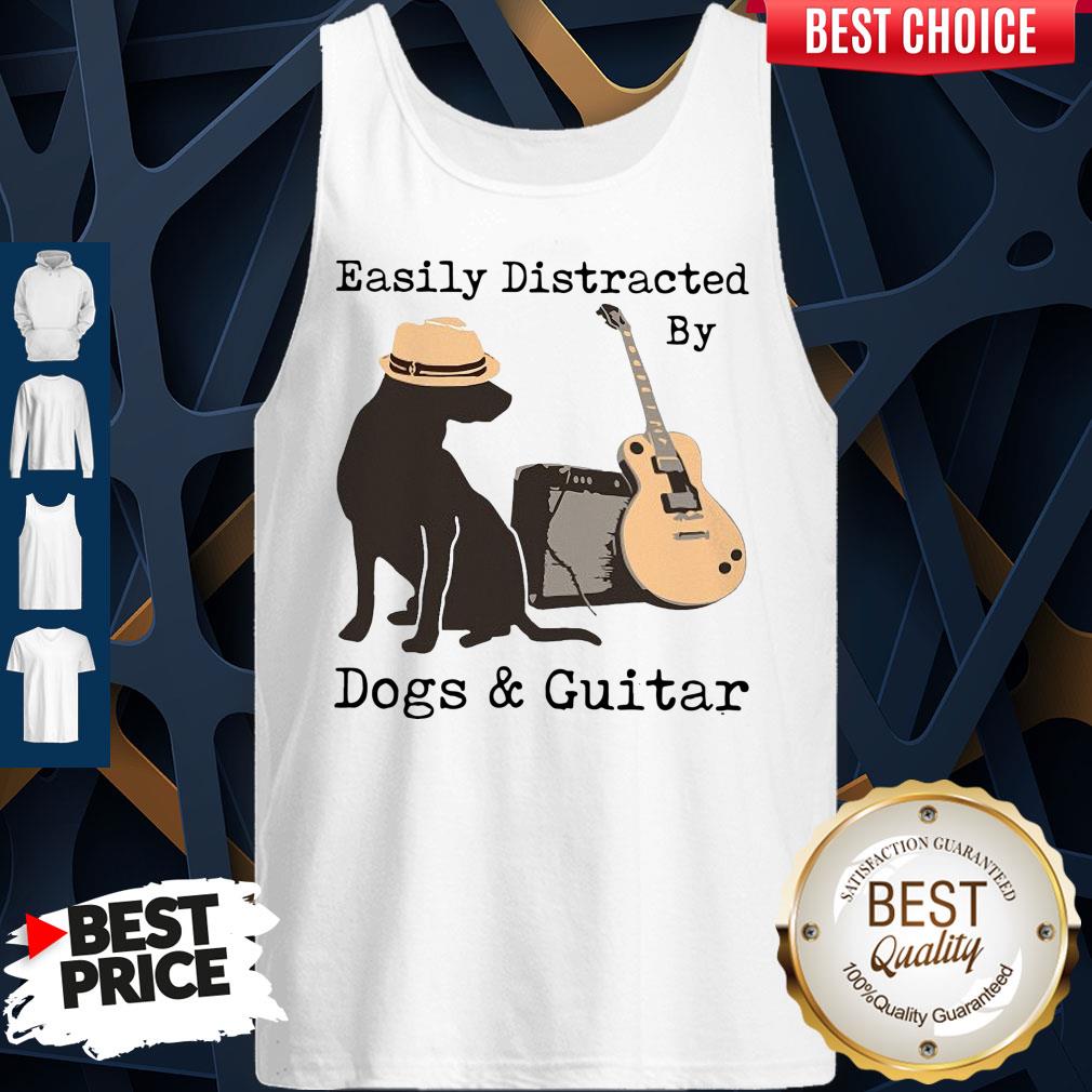 Good Easily Distracted By Guitar And Dogs Shirt - Image 4