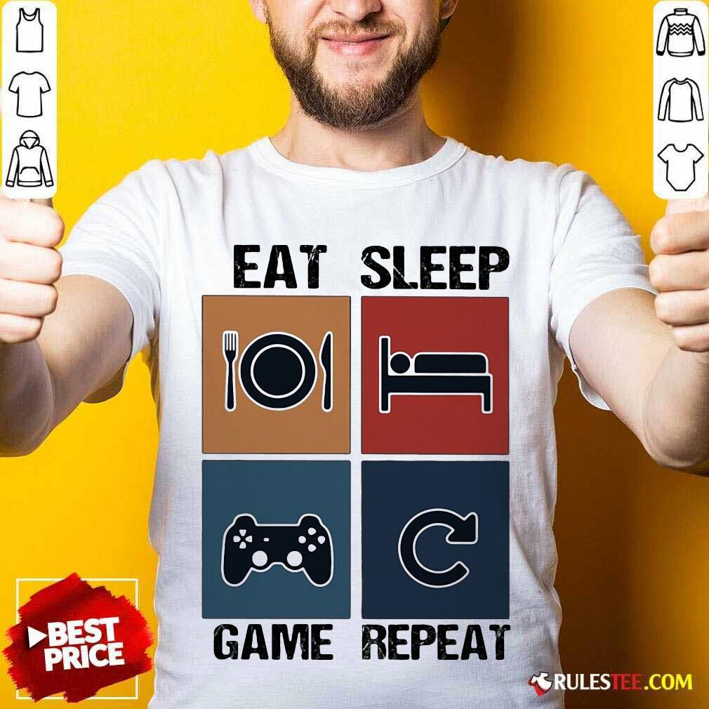 Good Eat Sleep Game Repeat Vintage Shirt