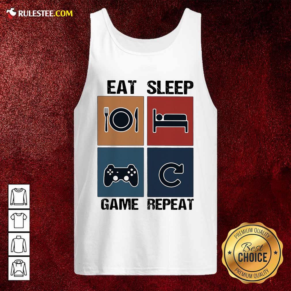 Good Eat Sleep Game Repeat Vintage Shirt - Image 3