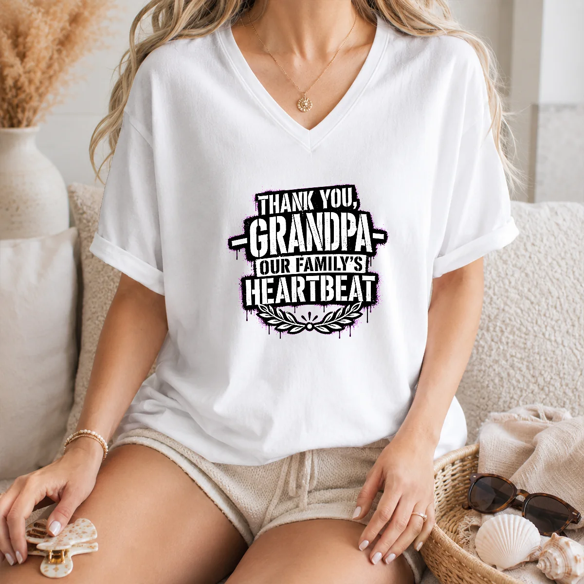 Good Family Celebration Grandpa Thank You Stencil Shirt - Image 7