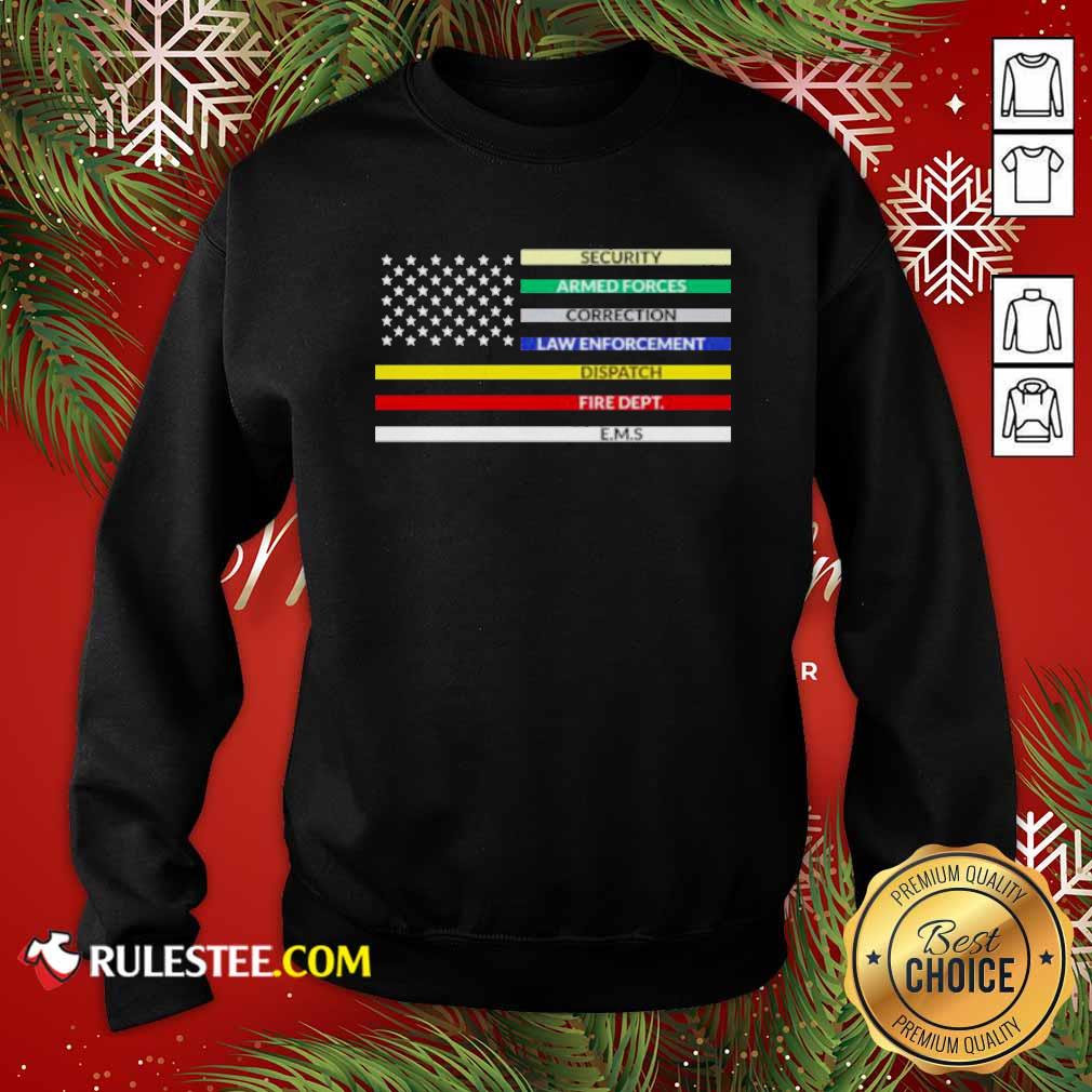 Good First Responder American Flag Shirt - Image 5