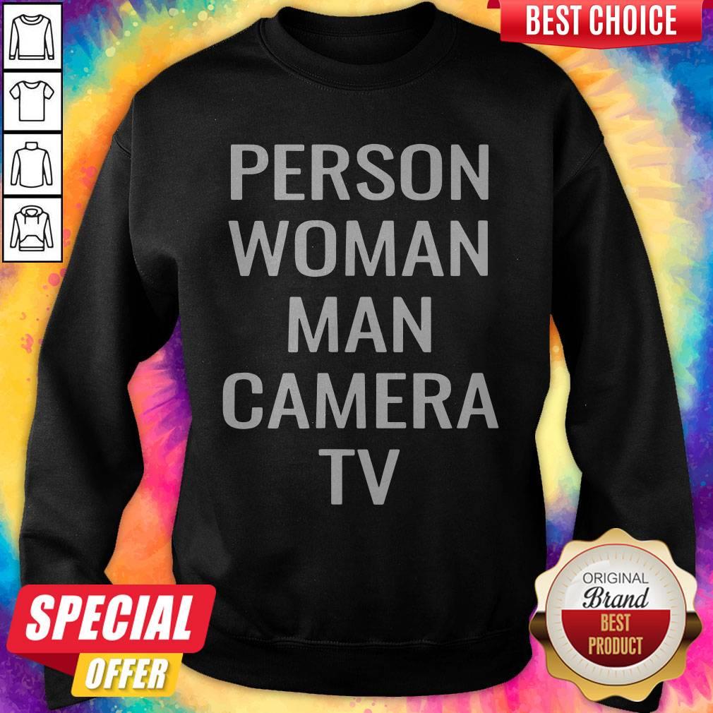Good Funny Person Woman Man Camera TV Shirt - Image 4