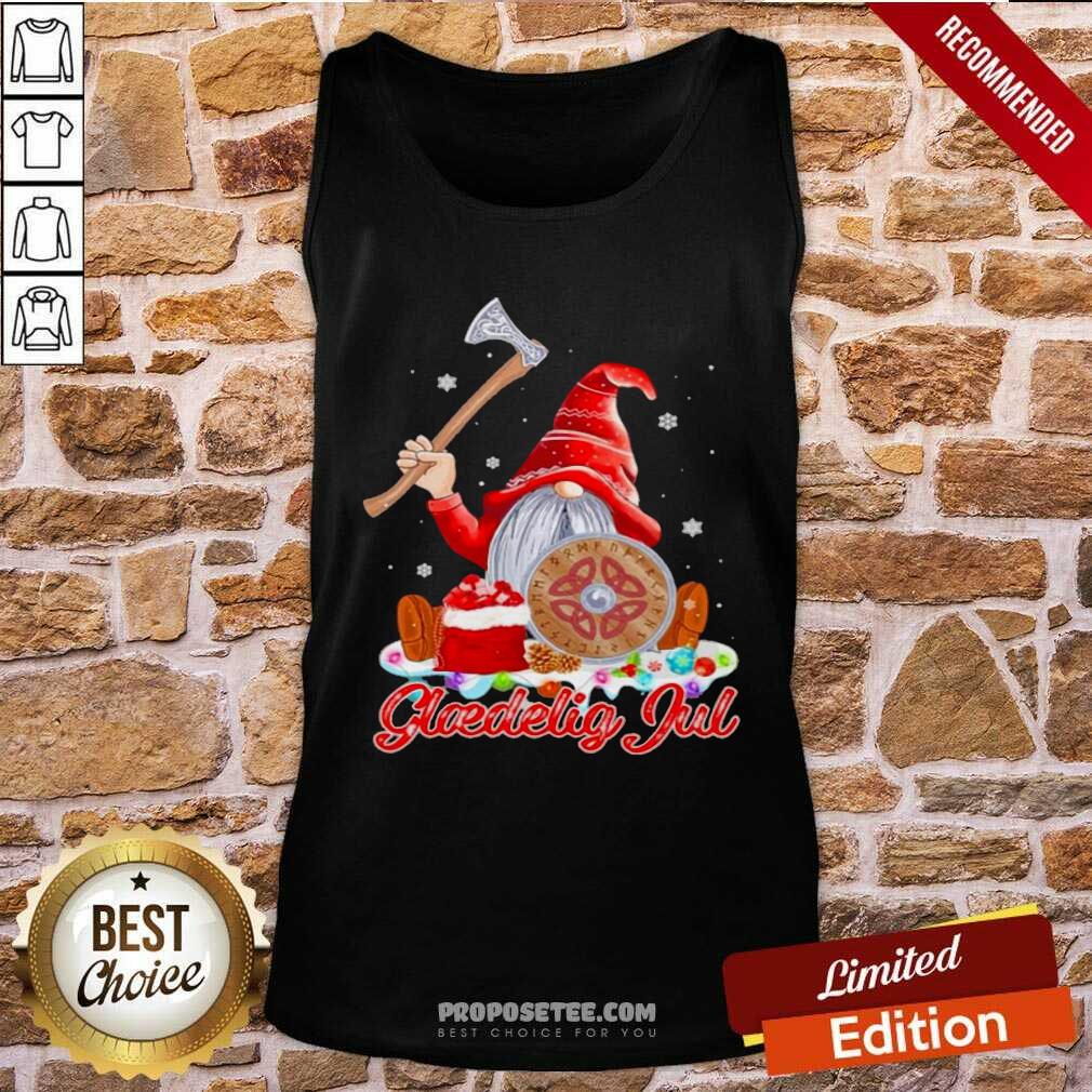 Good Gnome Viking Glaedelig Jul Christmas Shirt - Image 4