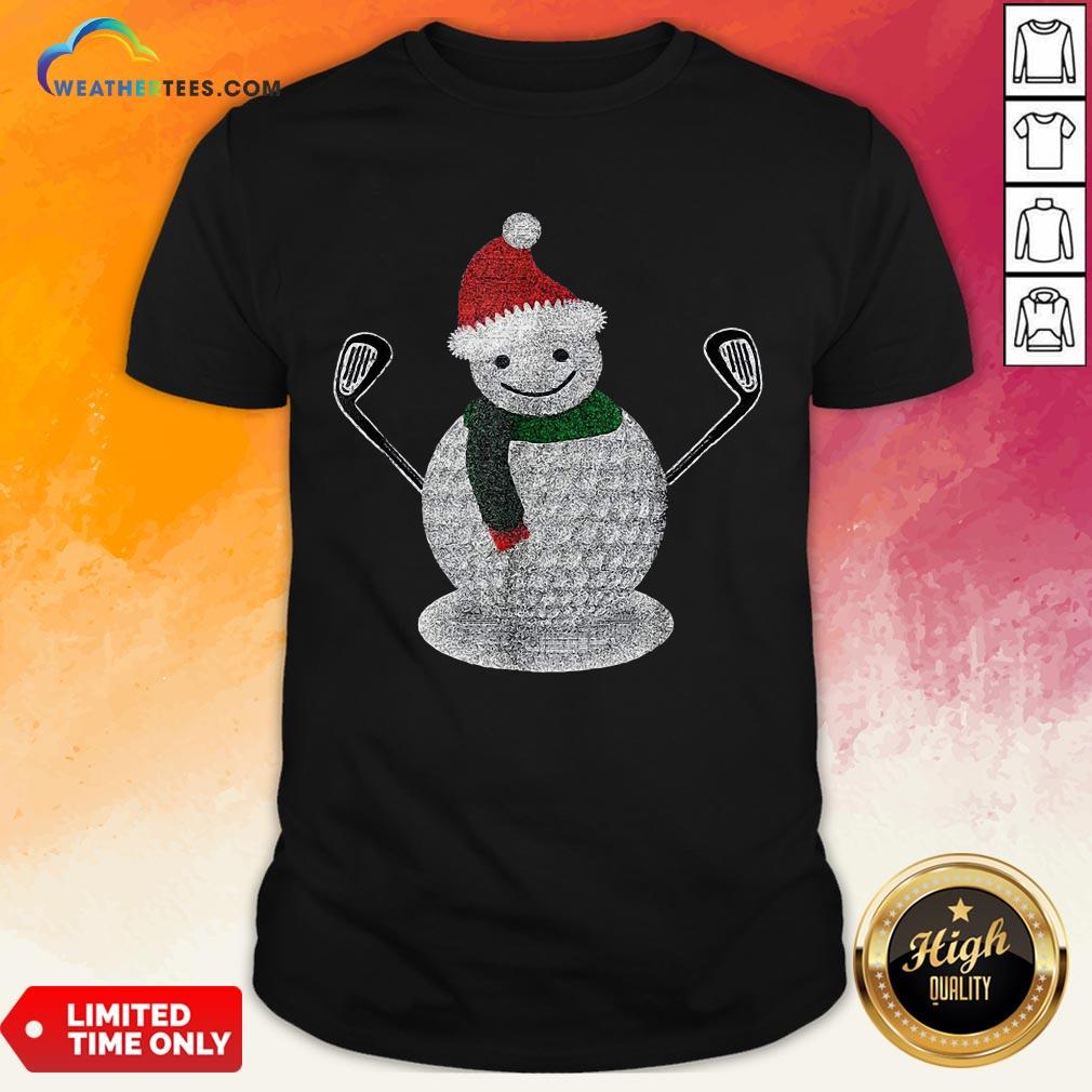 Good Golf Snowman Ball Funny Christmas Shirt