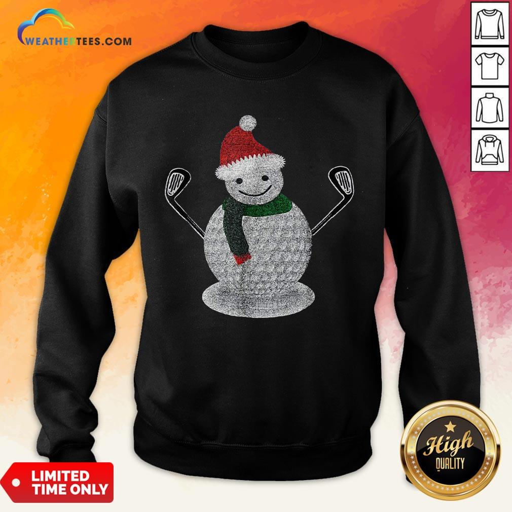 Good Golf Snowman Ball Funny Christmas Shirt - Image 4