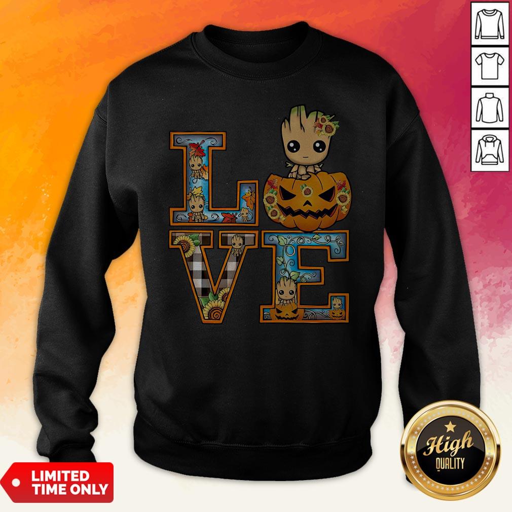 Good Groot Pumpkin Love Halloween Shirt - Image 5
