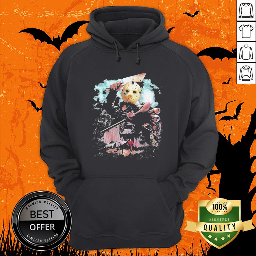 Good Halloween Jason Voorhees Holding Knife Shirt - Image 3