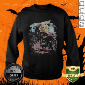 Alternative view of Good Halloween Jason Voorhees Holding Knife Shirt
