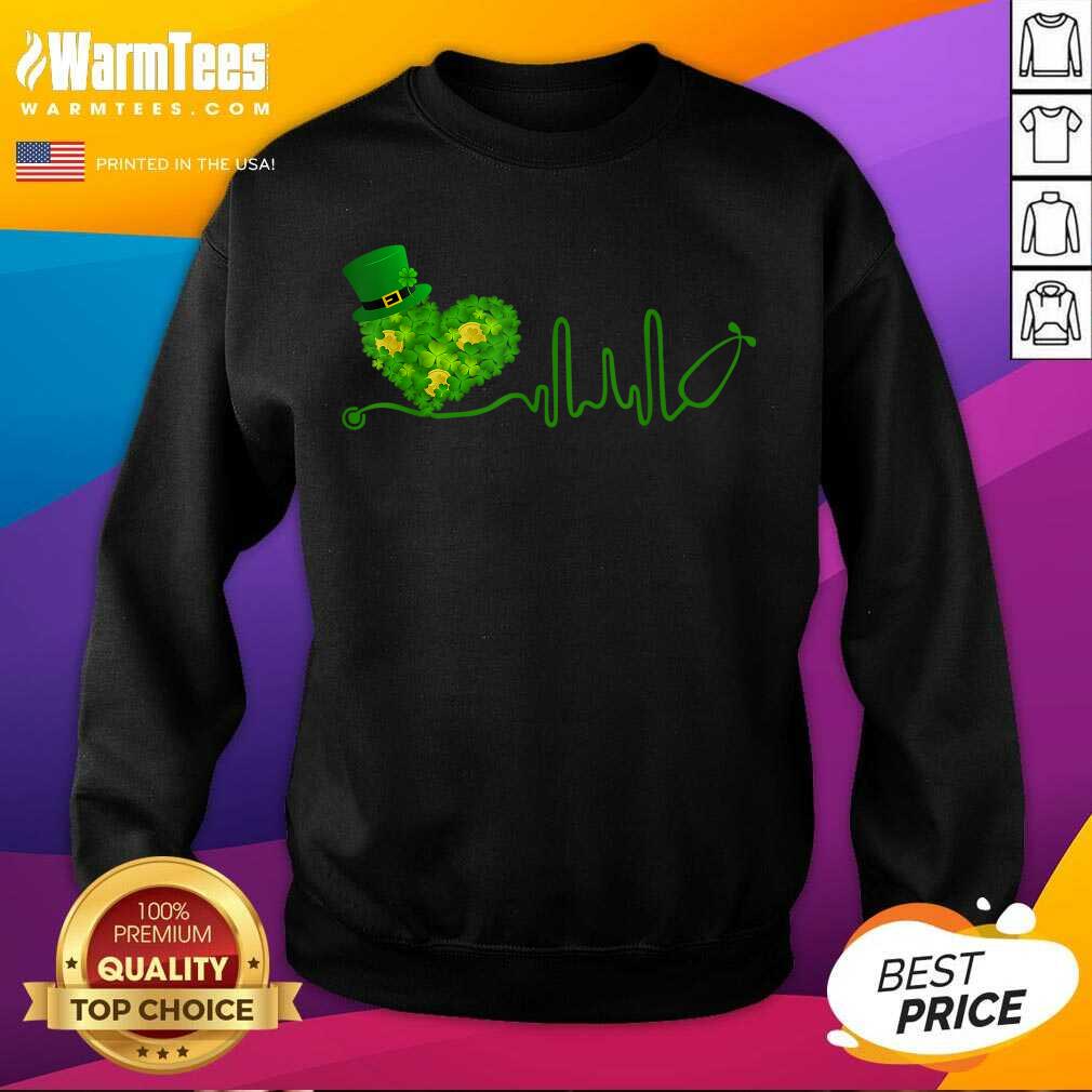 Good Heart Stethoscope St Patricks Day Shirt - Image 3