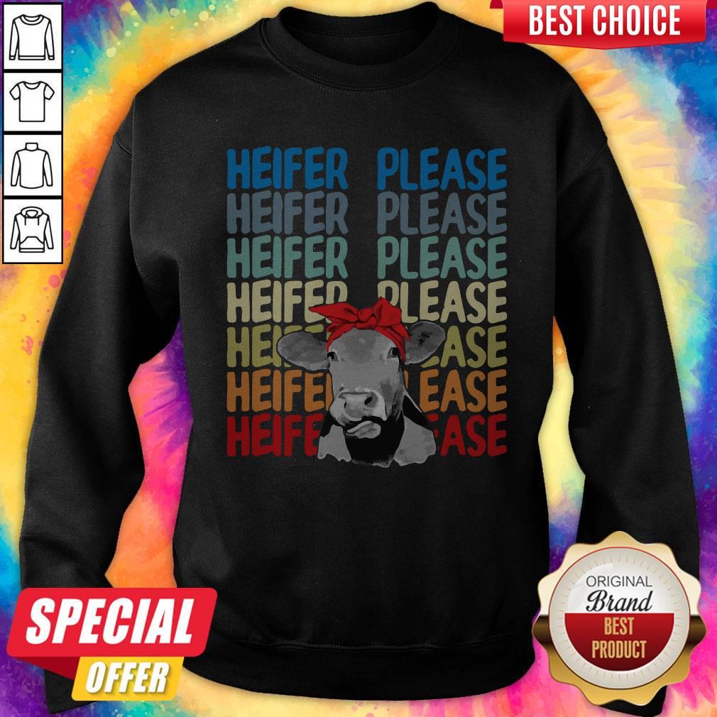 Good Heifer Please Cow Vintage Retro Shirt - Image 4