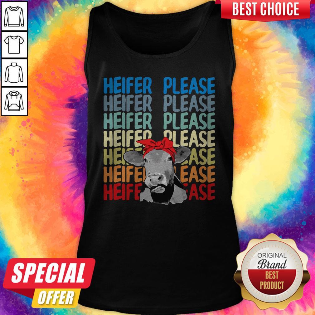 Good Heifer Please Cow Vintage Retro Shirt - Image 3