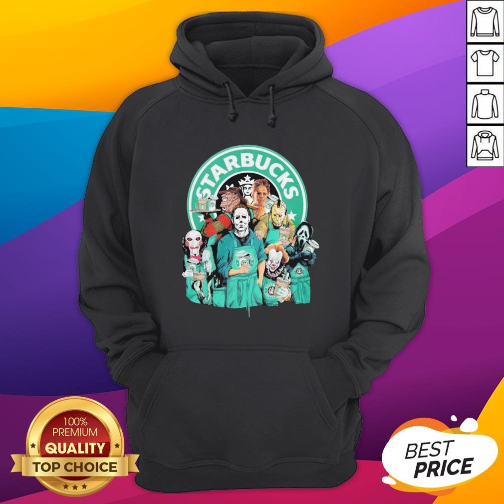 Good Horror Movie Character Starbucks Shirt - Image 3