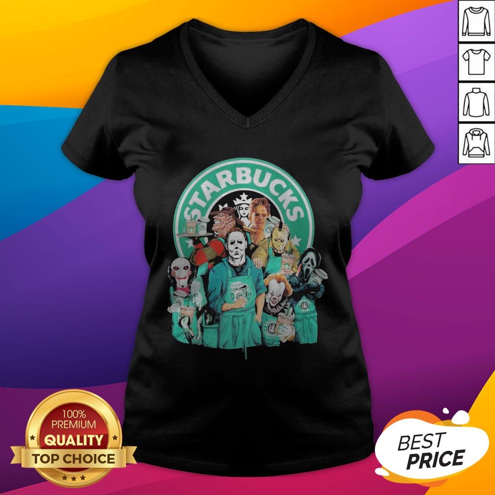 Good Horror Movie Character Starbucks Shirt - Image 4