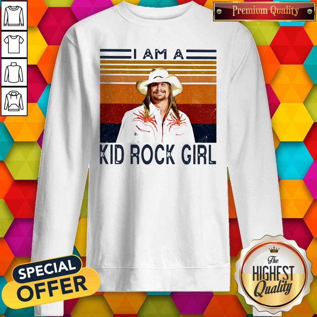 Good I Am A Kid Rock Girl Vintage Shirt - Image 2