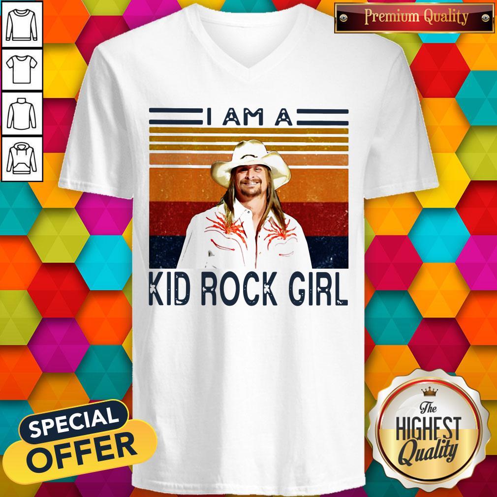 Good I Am A Kid Rock Girl Vintage Shirt - Image 3