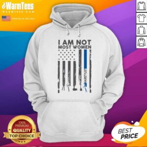 Alternative view of Good I Am Not Most Women Hairstylist American Flag Shirt