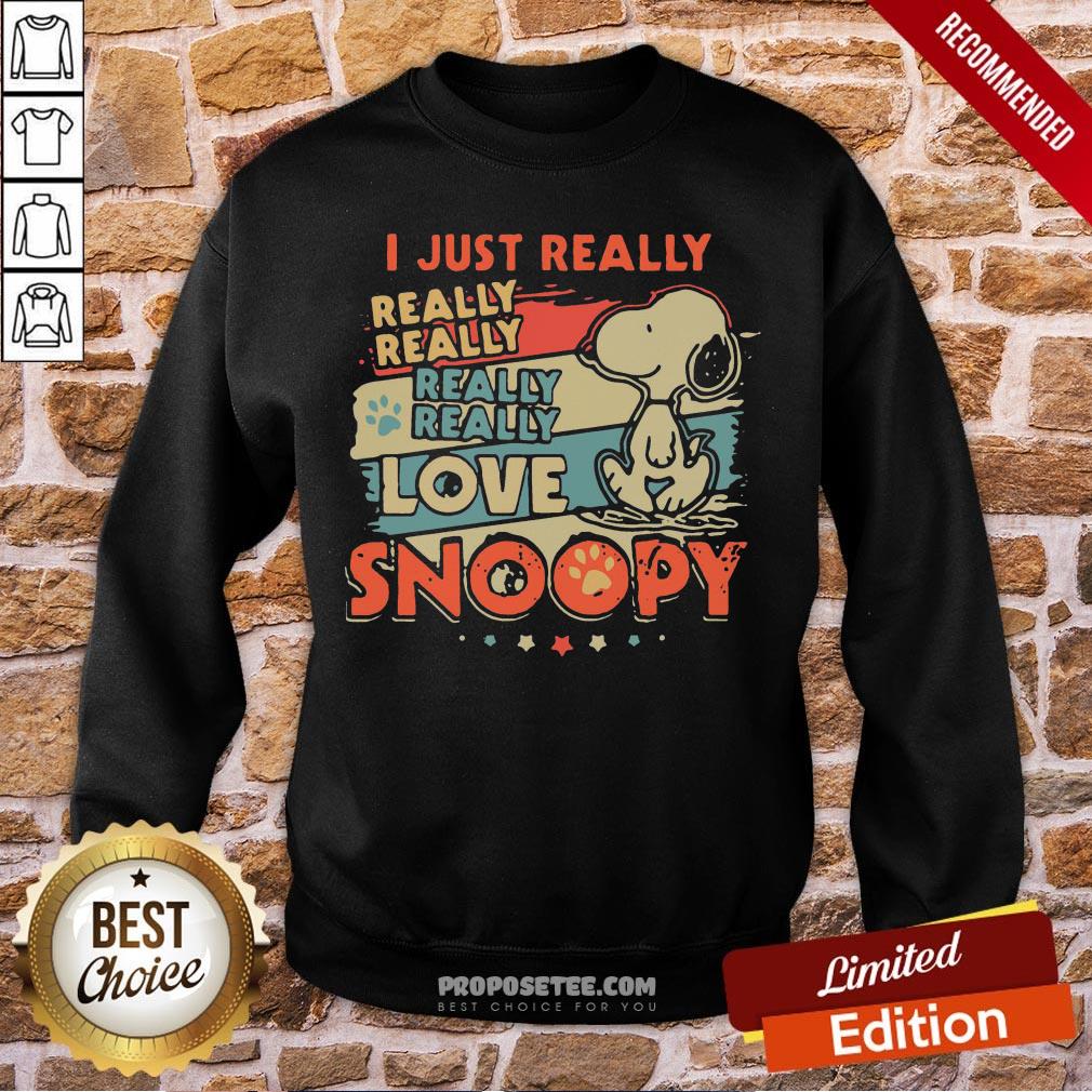 Good I Just Really Really Really Really Love Snoopy Shirt - Image 4