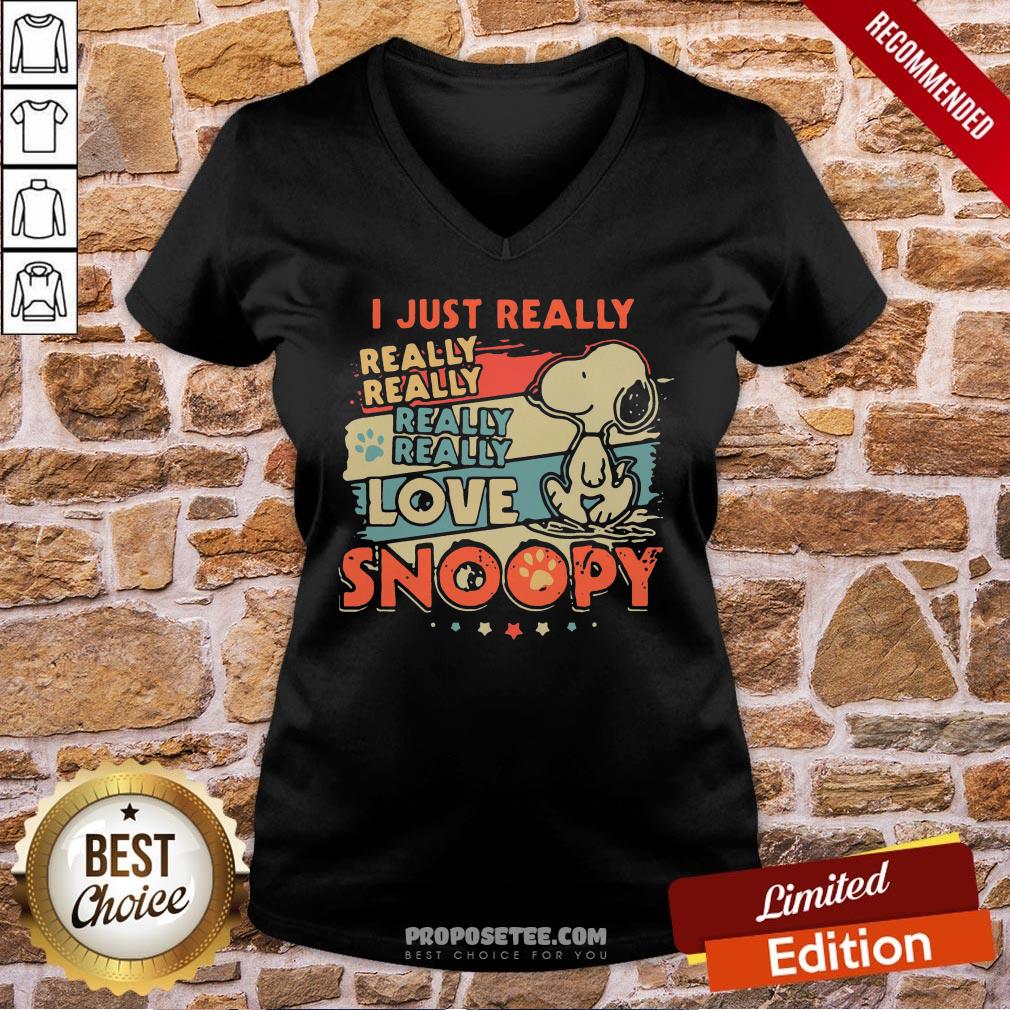 Good I Just Really Really Really Really Love Snoopy Shirt - Image 2
