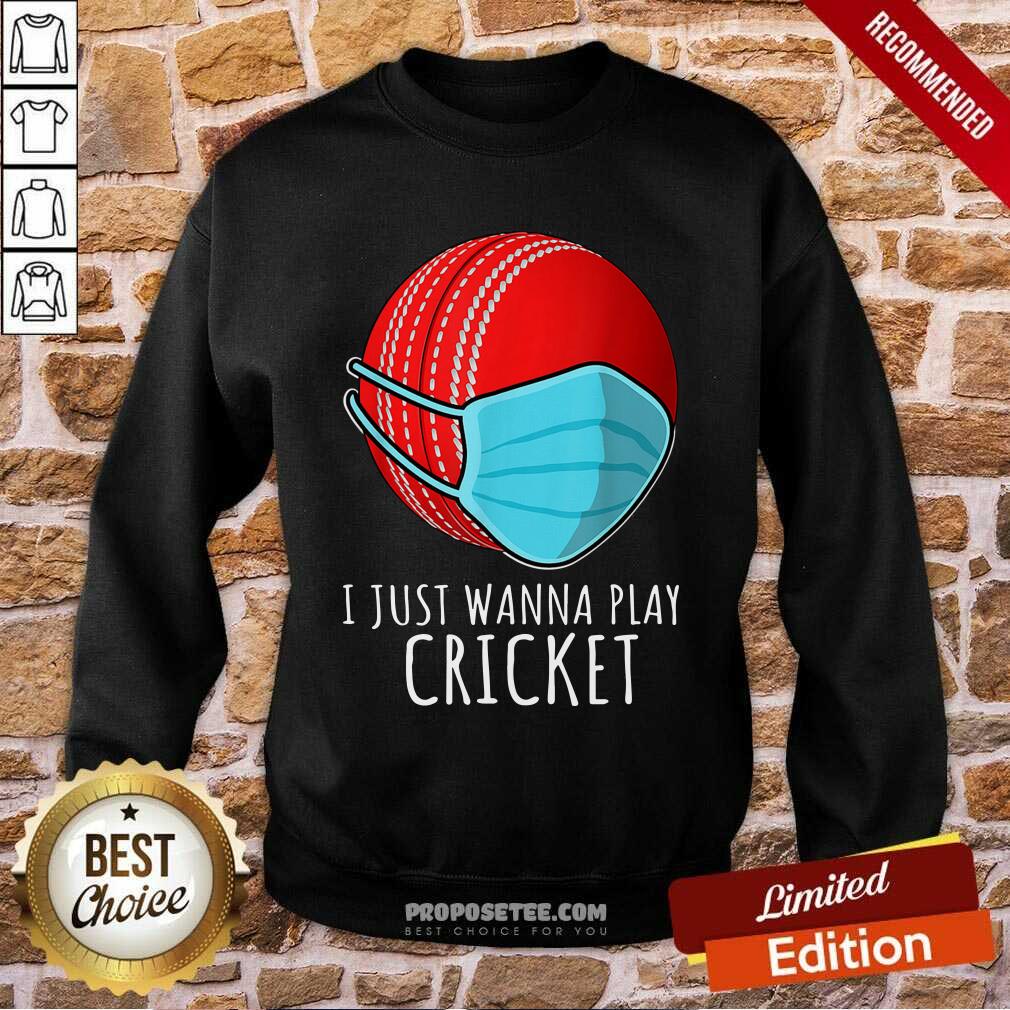 Good I Just Wanna Play Cricket Shirt - Image 4