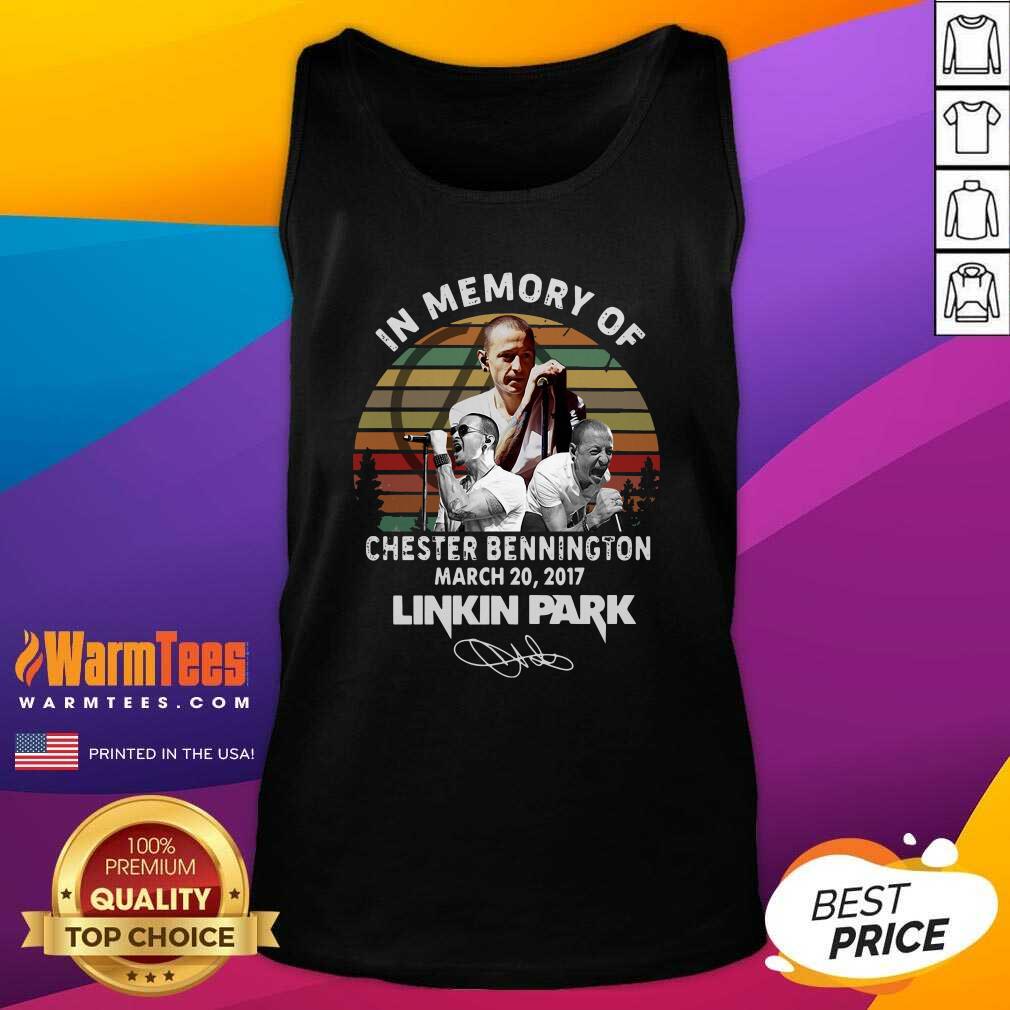Good In Memory Of Chester Bennington March 20 2017 Linkin Park Signature Vintage Shirt - Image 4