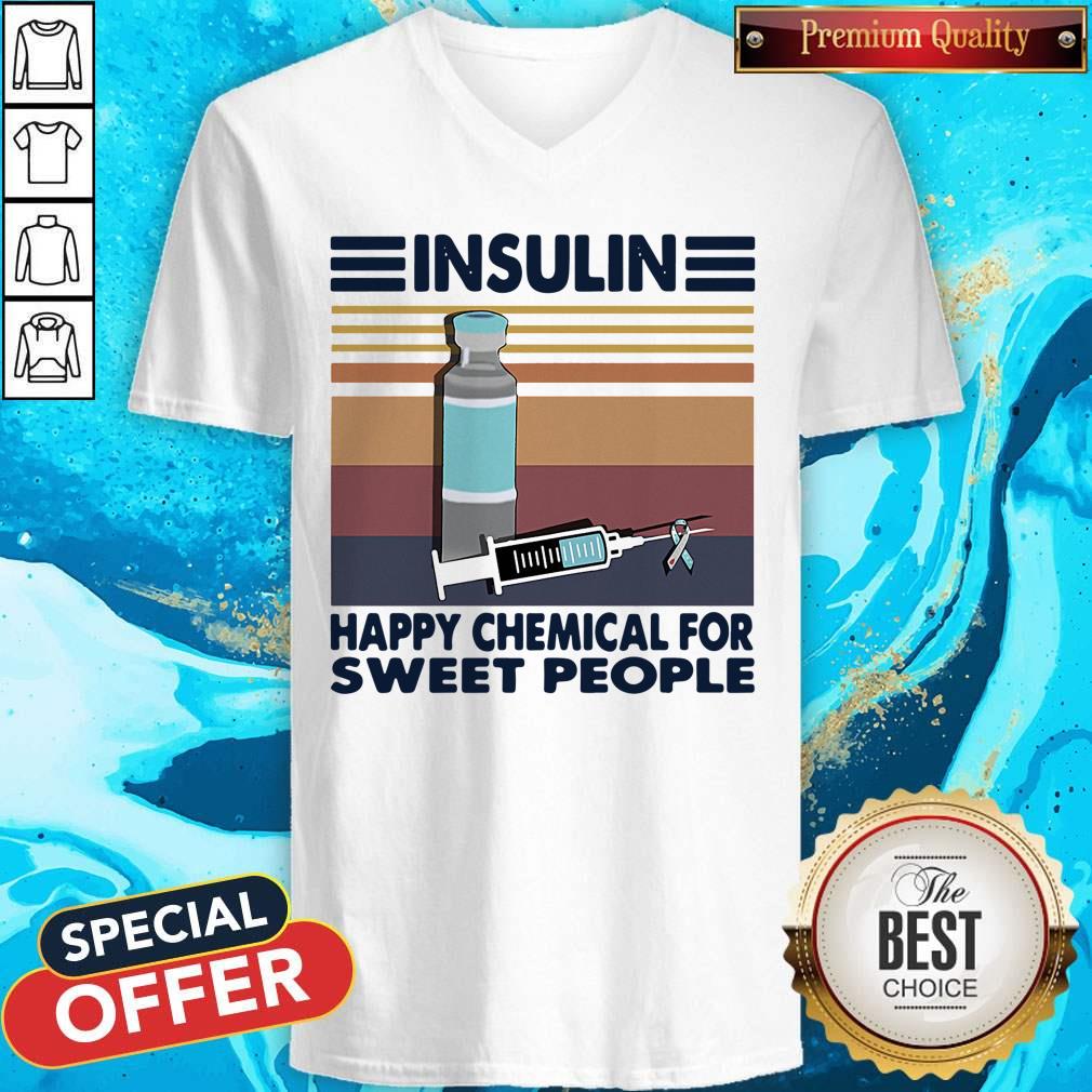 Good Insulin Happy Chemical For Sweet People Vintage Shirt - Image 2