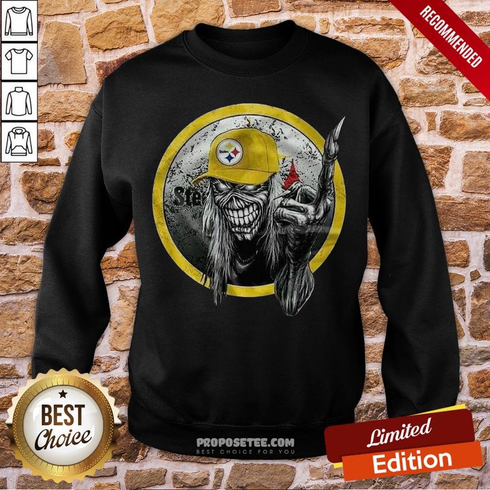 Good Iron Maiden Fuck Pittsburgh Steelers 2020 Shirt - Image 5