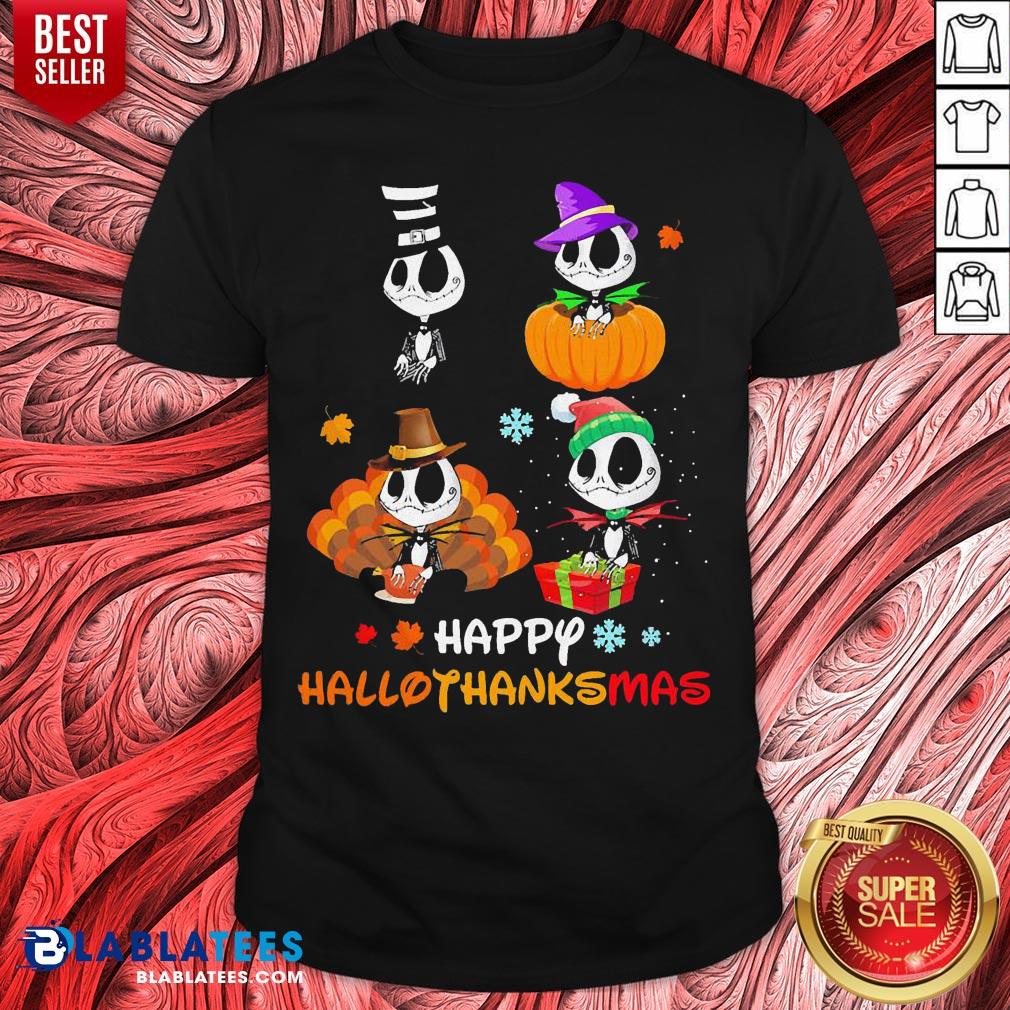 Good Jack Skellington Happy Hallothanksmas Shirt